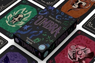design custom card game, board game, tarot cards, and trading card art