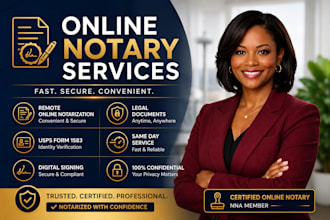 perform USA online notary, notarize legal document, florida, usps form 1583