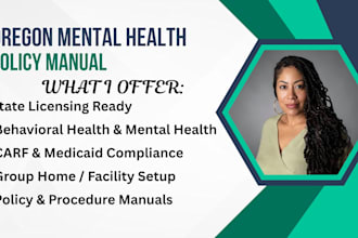 write oregon mental health policy and procedure manual for licensing