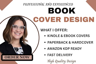 design a professional book cover for kindle, paperback, and hardcover