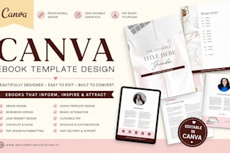 design professional canva freebie, lead magnet, workbook, ebook PDF formatting