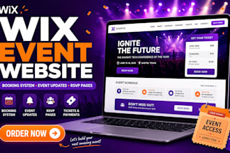 design wix event website booking system event update rsvp page
