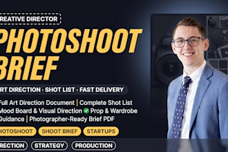 create an art direction and creative brief for your brand photoshoot