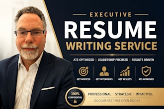 write a job winning executive resume for vp director and c level roles