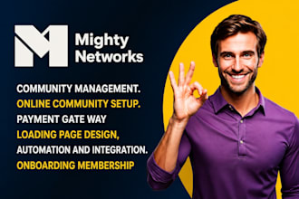 setup mighty networks community, online course and membership website