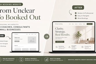 create a wix booking website for coaches consultant and small business