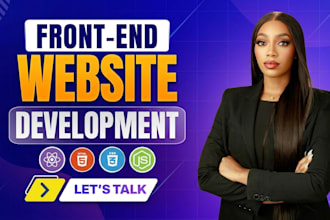 develop a responsive website frontend with HTML, CSS, bootstrap, javascript