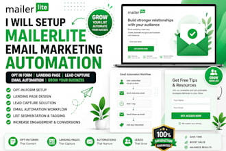 setup mailerlite email marketing automaton opt in form landing page lead capture