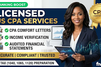 write a licensed CPA letter and audited financial statements