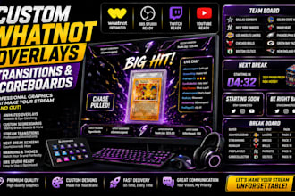 design animated whatnot overlays transitions and obs scoreboards
