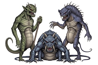 draw fantasy creatures and custom monster illustration