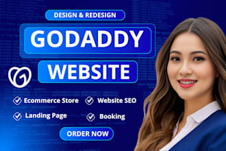 design godaddy website redesign godaddy website development with godaddy seo