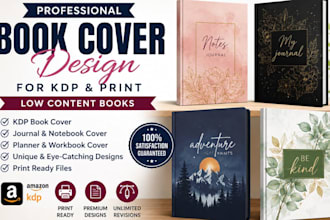 design eyecatching book cover, KDP low content cover design