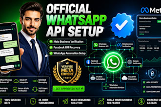 setup official whatsapp business API and verified meta business suite