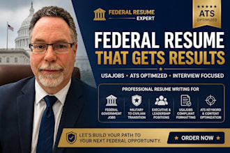 create a professional federal resume, ksas, ecqs, and usajobs resume