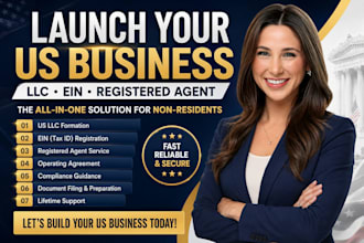register your US llc, ein registered agent for non residents
