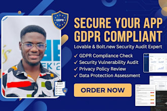 secure and audit your lovable or bolt new app for gdpr compliance