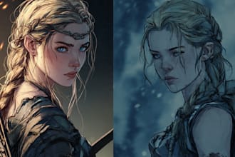 design and illustrate realistic characters