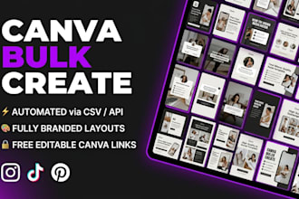do canva bulk content creation for your instagram, tiktok and pinterest
