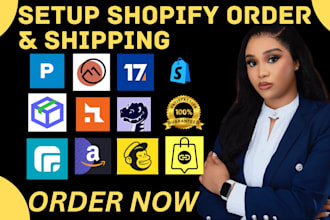 setup shopify order and shipping 17track cedcommerce zapiet track123 packlink