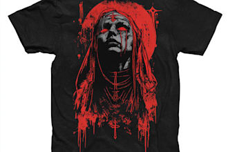 draw dark art, illustration, horror, skull, t shirt metal
