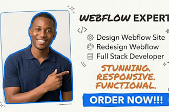 design webflow website or redesign webflow as your webflow developer