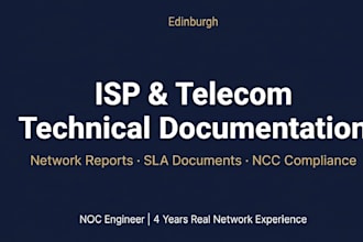 write isp, telecom and network technical documentation