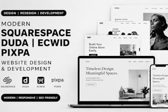 design modern squarespace duda ecwid pixpa website redesign website development