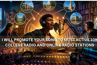 promote your song to 10k most active college radio and online radio stations