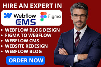 design a responsive webflow website, webflow ecommerce, webflow blog redesign