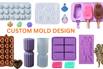 design custom silicone mold plastic chocolate candle soap mould stl for 3d print