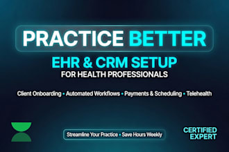 setup practice better ehr CRM for health professionals