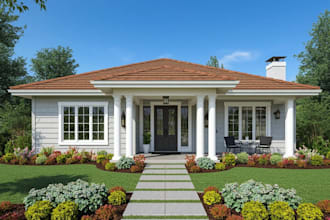 do 3d landscape design master plan site plan and exterior rendering