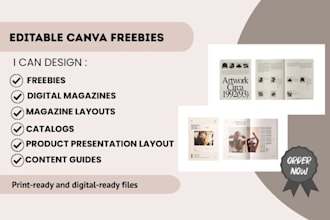 editable canva freebie digital magazine flipbook canva lookbook and catalog