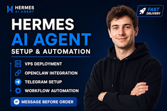 set up and deploy hermes ai agent, openclaw with memory, skills, and automation