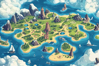 make a custom vector map image design