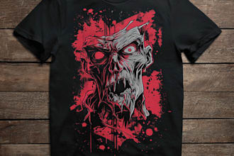 design dark artwork for streetwear and t shirts