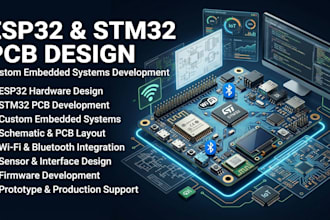 design esp32, stm32 and custom embedded systems pcb