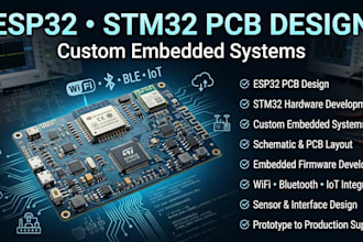 design esp32, stm32 and custom embedded systems pcb