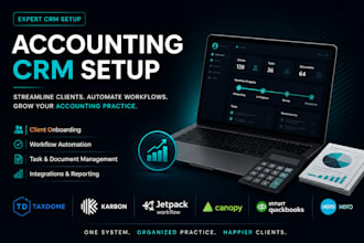 setup accounting crm taxdome karbon jetpack workflow canopy quickbooks xero