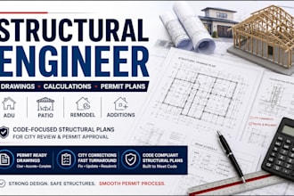 permit drawing mep adu patio indiana missouri california structural engineer