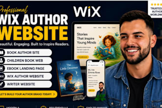 build wix author website wix children book landing page wix ebook sales website