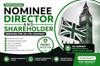 provide nominee director and shareholder services for UK ltd company