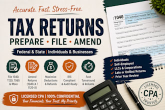 prepare, file and amend your federal and state tax returns accurately and fast