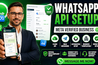 setup verified facebook business manager and whatsapp business API
