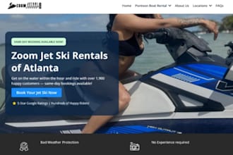 design wix jet ski rental website watercraft rental jet ski tour booking website