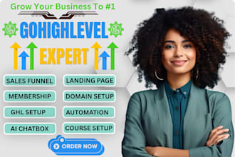 design gohighlevel website landing page sales funnel ghl automation ghl expert