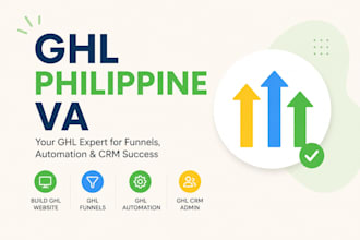 build ghl website ghl philippine VA ghl funnels ghl automation ghl CRM admin a2p