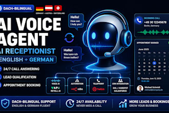 build ai voice agent, ai receptionist and dach bilingual