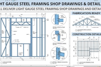 deliver light gauge steel framing shop drawings and detailing